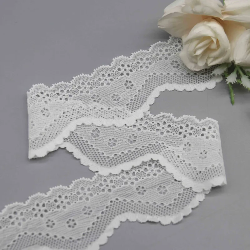 Wide Stretch Lace Trim for Bralette Bands and Apparel Inserts, product detail view 3