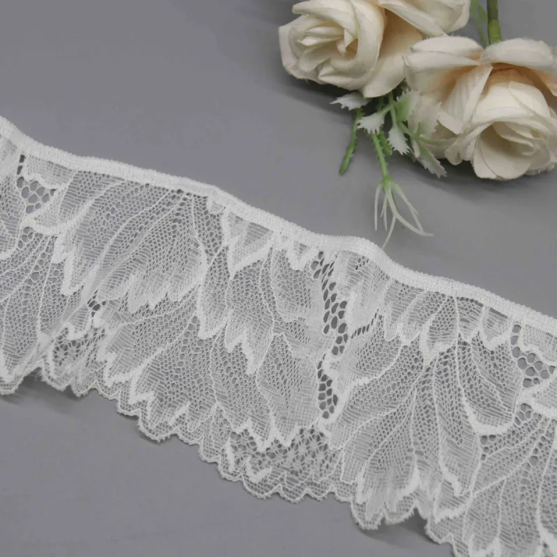 Wide Elastic Lace Trim for Contemporary Lingerie and Sportswear, product detail view 3
