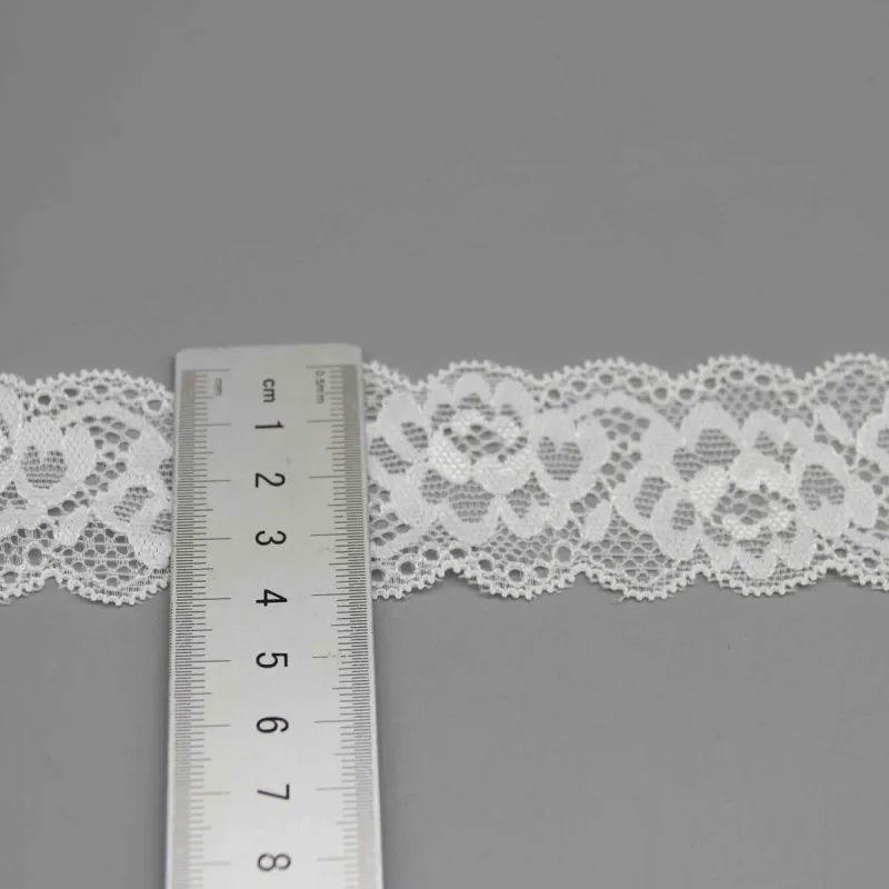 Durable stretch lace trim for lingerie and apparel manufacturing, product detail view 6