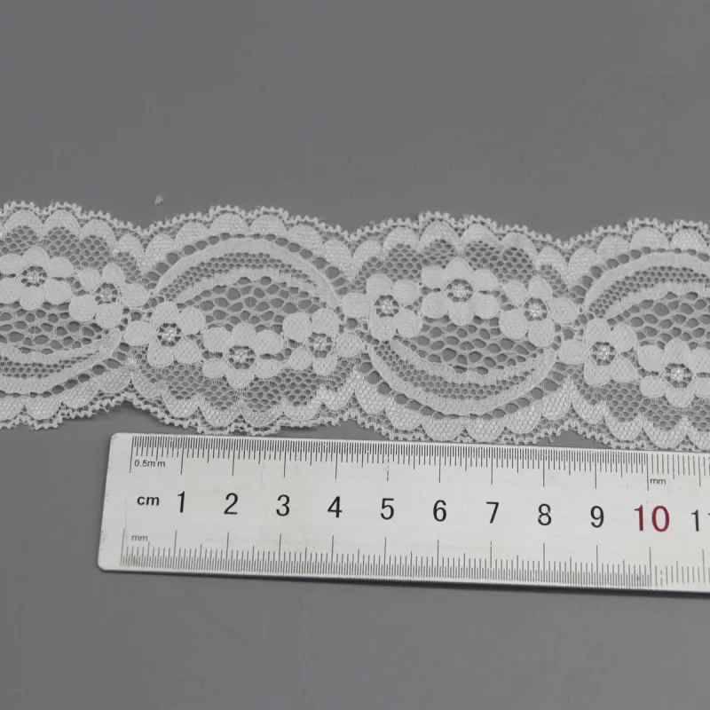 Wide Vintage Stretch Lace Trim for Lingerie Bands and Apparel Overlays, product detail view 4