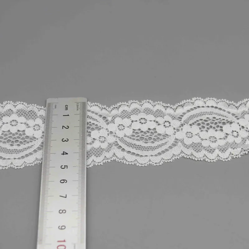 Wide Vintage Stretch Lace Trim for Lingerie Bands and Apparel Overlays, product detail view 5