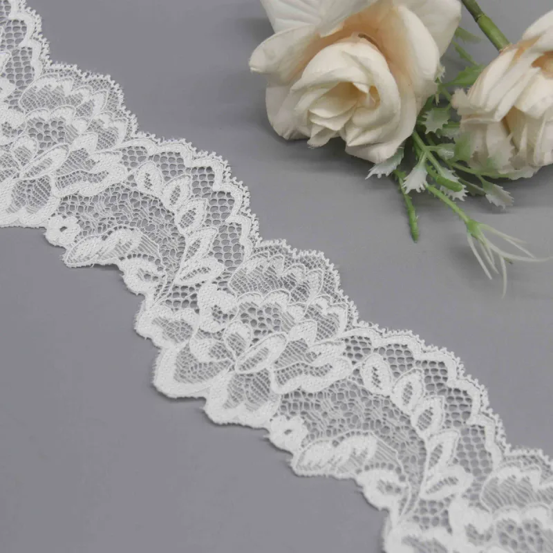 Wide Elastic Lace for Lingerie Bands and Apparel Cuffs, product detail view 2