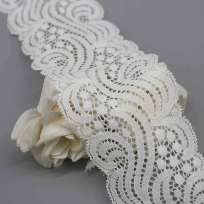 Graphic Swirl Wide Stretch Lace for Statement Lingerie Bands and Apparel, product detail view 3