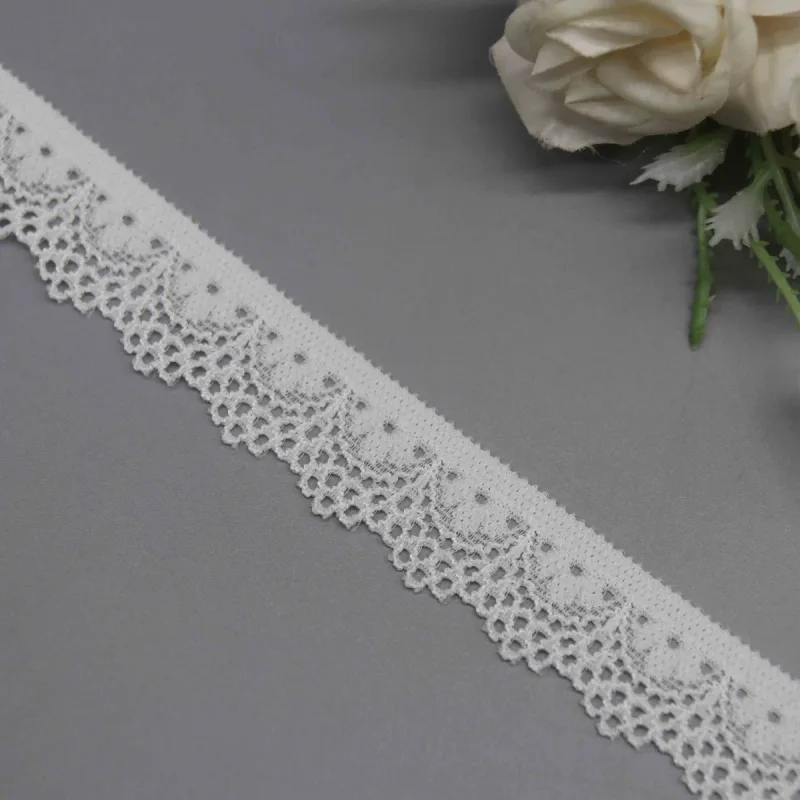Dainty Narrow Elastic Lace for Lingerie Straps and Edge Finishing, product detail view 3