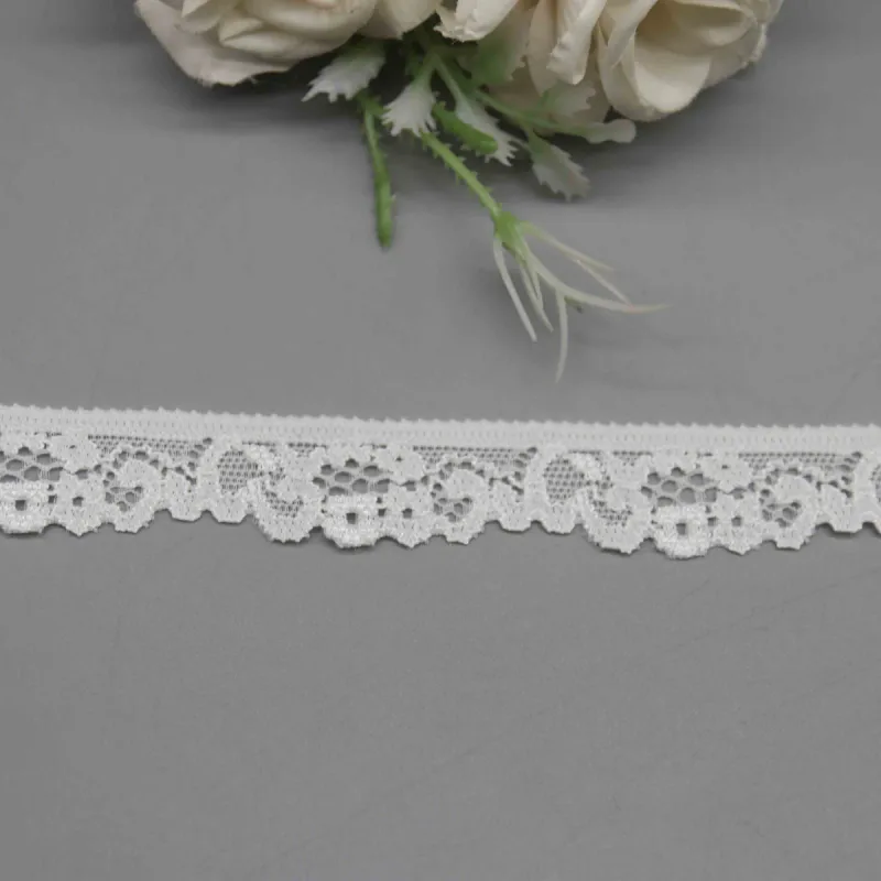 Delicate Narrow Elastic Lace for Fine Lingerie Trims and Apparel Edging, product detail view 2