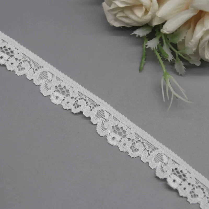 Delicate Narrow Elastic Lace for Fine Lingerie Trims and Apparel Edging, product detail view 3