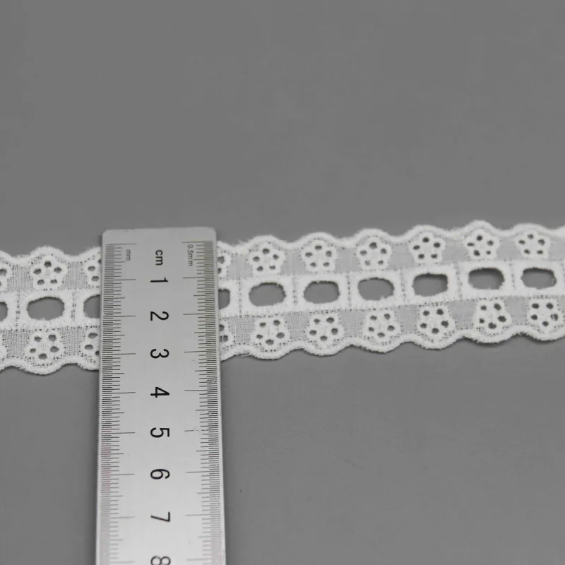 Vintage Style Eyelet Lace Trim for Heirloom Apparel and Crafts, product detail view 3