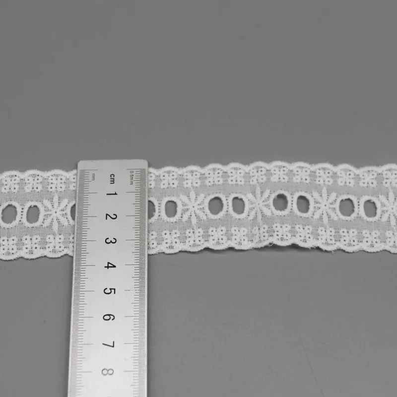 Vintage Style Eyelet Lace Trim for Heirloom Apparel and Crafts, product detail view 5