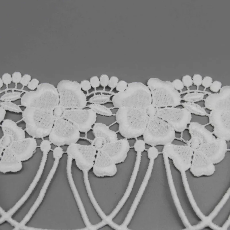 Elegant Water Soluble Lace Trim for Bridal and Couture Apparel, product detail view 7