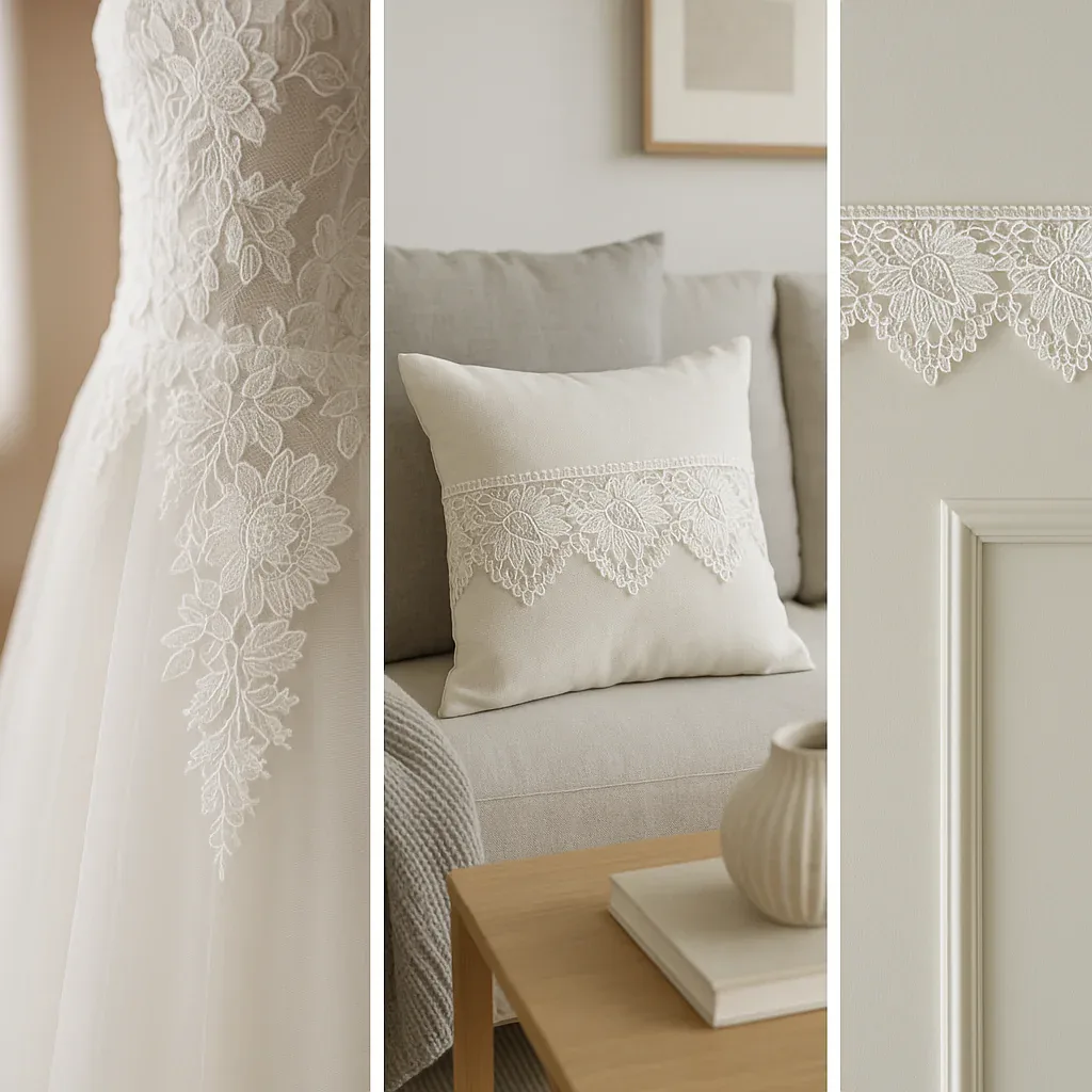 Elegant Decorative Lace Trim for Clothing and Home Textiles — detail view 4 Elegant Decorative Lace Trim for Clothing and Home Textiles — detail view 4