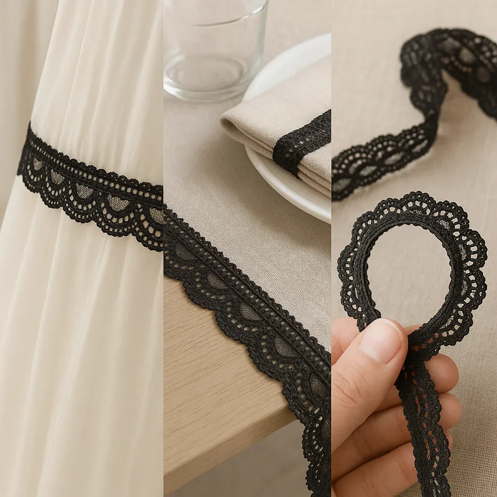 Elegant Scalloped Lace Trim for Garment Edging and Decoration — detail view 3 Elegant Scalloped Lace Trim for Garment Edging and Decoration — detail view 3
