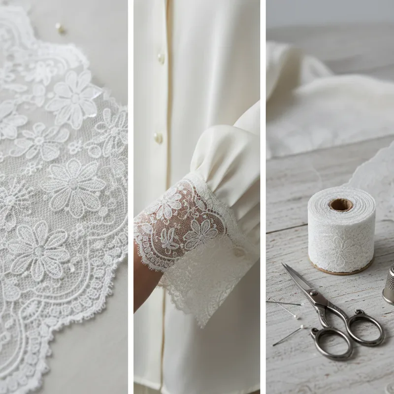 Factory Direct Nylon Lace Trim for Lingerie and Apparel Edging, product detail view 8