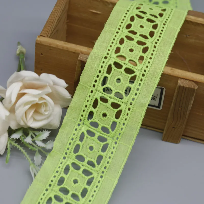 Factory Direct Geometric Cotton Lace Trim for Children's Apparel and Crafts, product detail view 6