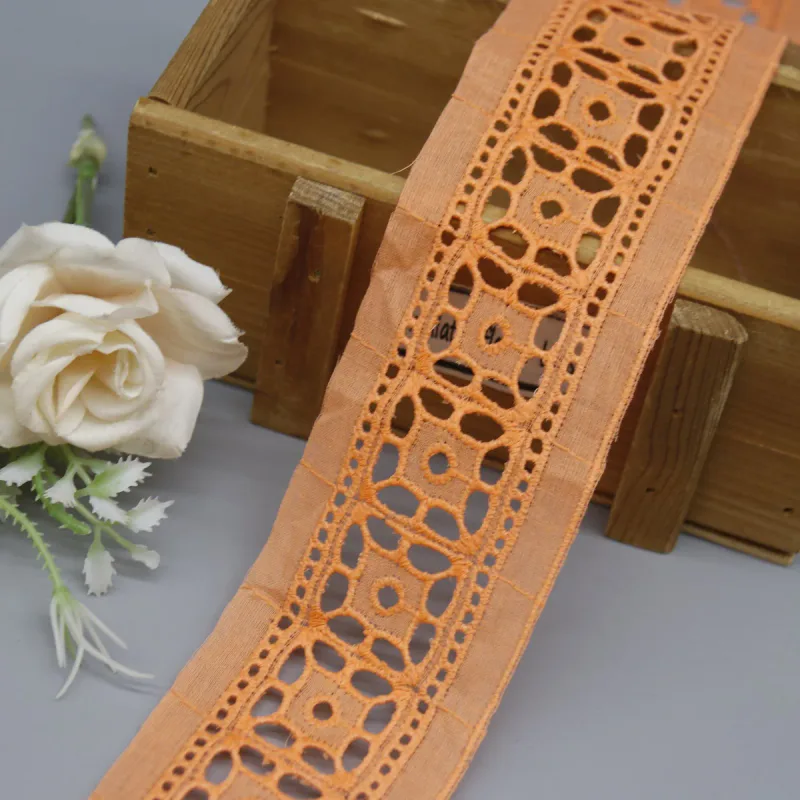 Factory Direct Geometric Cotton Lace Trim for Children's Apparel and Crafts, product detail view 7
