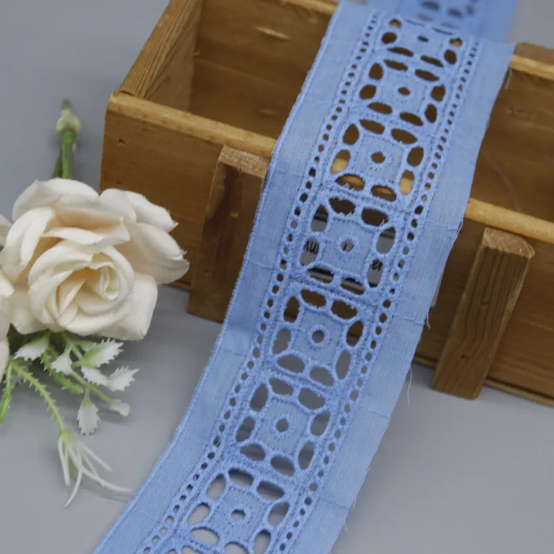 Factory Direct Geometric Cotton Lace Trim for Children's Apparel and Crafts, product detail view 8