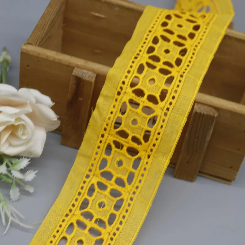 Factory Direct Geometric Cotton Lace Trim for Children's Apparel and Crafts, product detail view 10