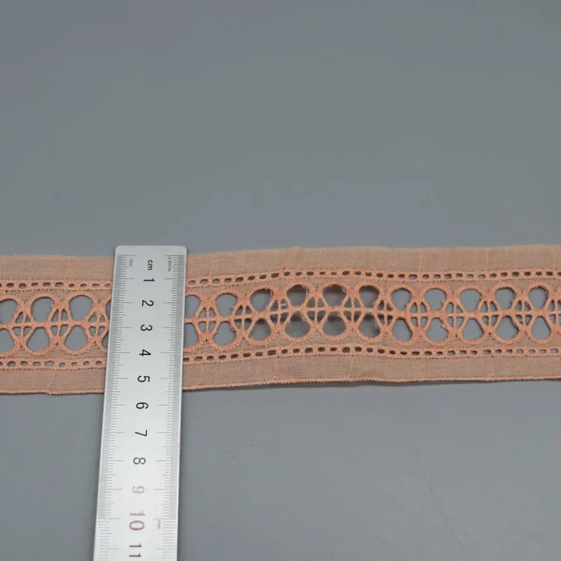 Factory Direct Geometric Cotton Lace Trim for Apparel and Home Decor, product detail view 5