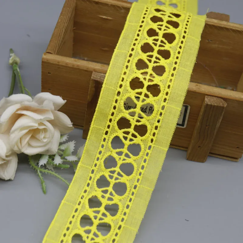 Factory Direct Geometric Cotton Lace Trim for Apparel and Home Decor, product detail view 6