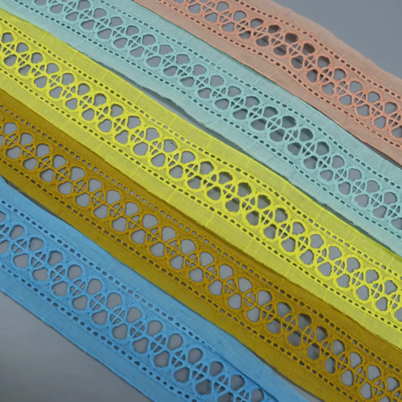 Factory Direct Geometric Cotton Lace Trim for Apparel and Home Decor, product detail view 8