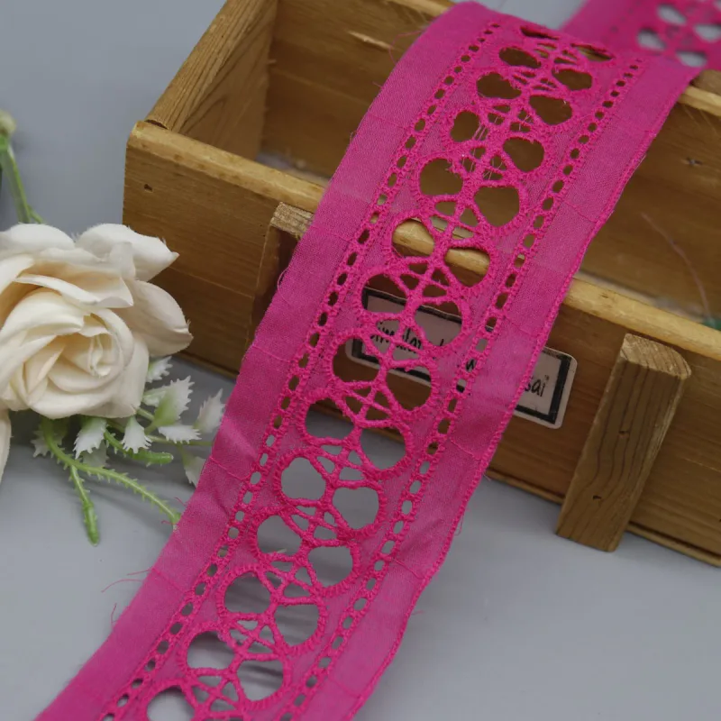 Factory Direct Geometric Cotton Lace Trim for Apparel and Home Decor, product detail view 12