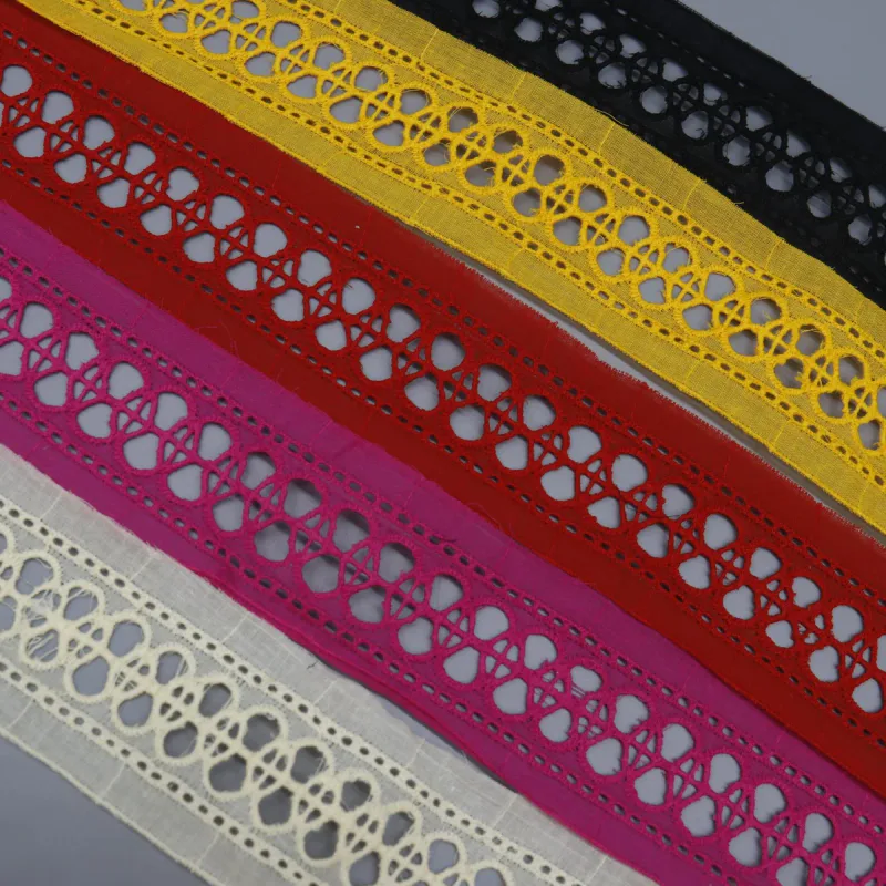 Factory Direct Geometric Cotton Lace Trim for Apparel and Home Decor, product detail view 14