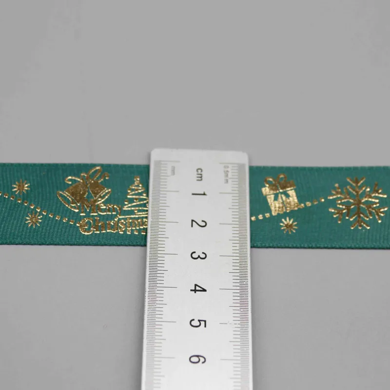 Cinta de grosgrain navideña directa de fábrica para manualidades festivas, vista de detalle del producto 5