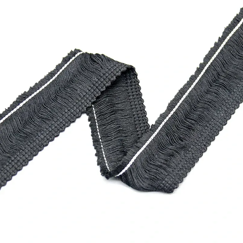 Brushed Wave Cotton Fringe Lace Trim 3.2cm for Bohemian Home Décor, product detail view 2