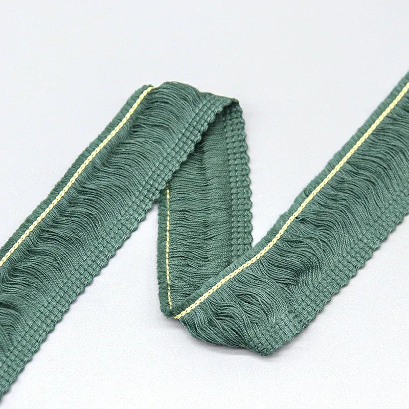 Brushed Wave Cotton Fringe Lace Trim 3.2cm for Bohemian Home Décor, product detail view 3