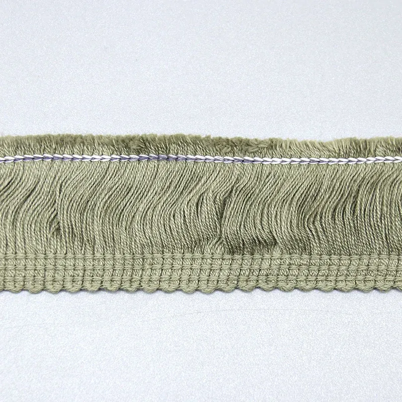 Brushed Wave Cotton Fringe Lace Trim 3.2cm for Bohemian Home Décor, product detail view 4