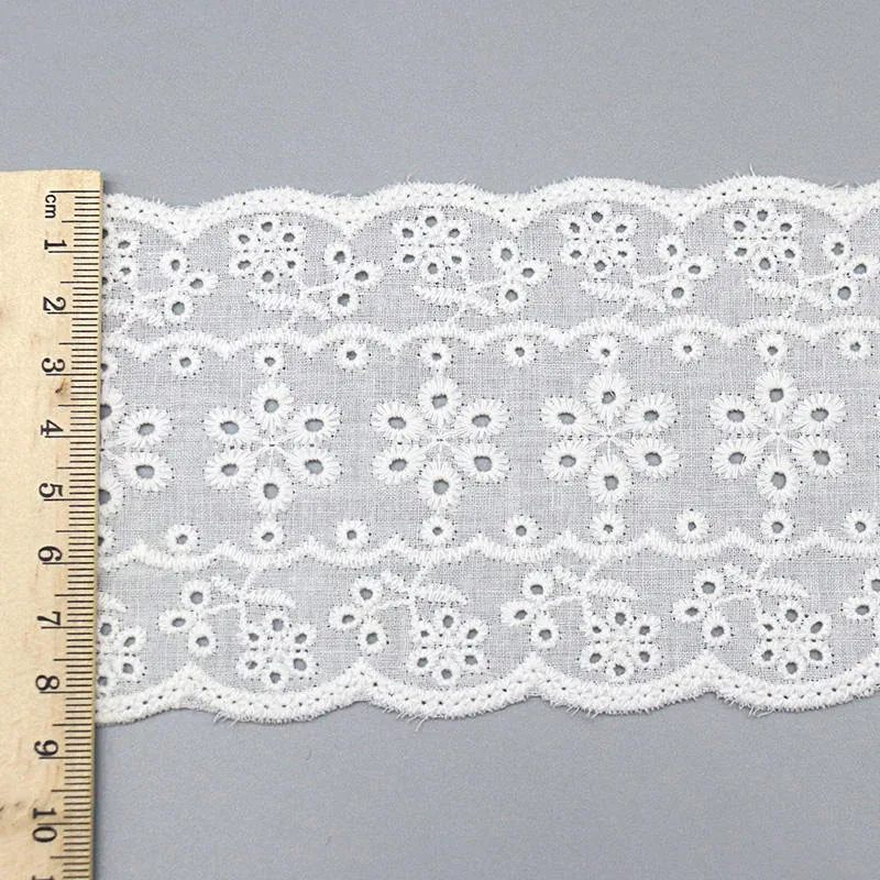 Breite Baumwoll-Lochspitzenborte im Vintage-Stil für Kleider und Wohndekoration, Produktdetailansicht 4
