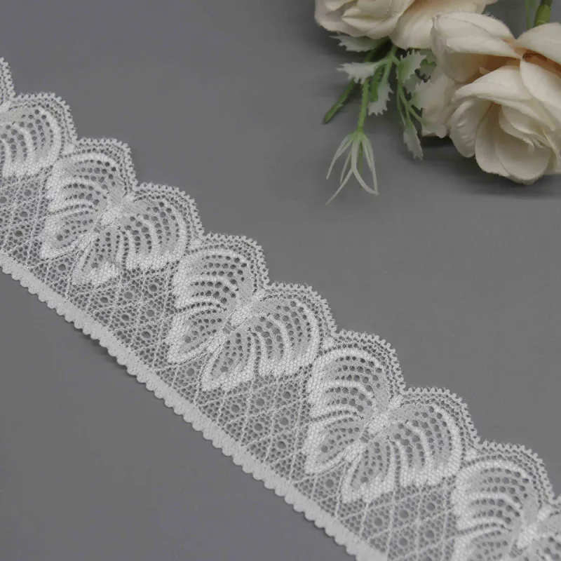 4.6cm Scalloped Stretch Lace Trim for Lingerie and Apparel Edging, product detail view 3