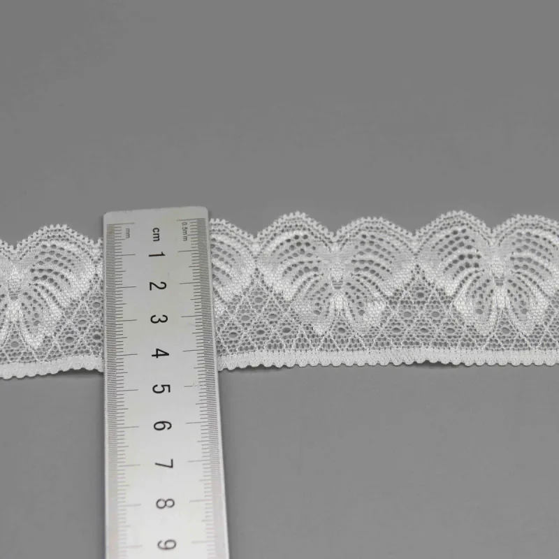 4.6cm Scalloped Stretch Lace Trim for Lingerie and Apparel Edging, product detail view 4