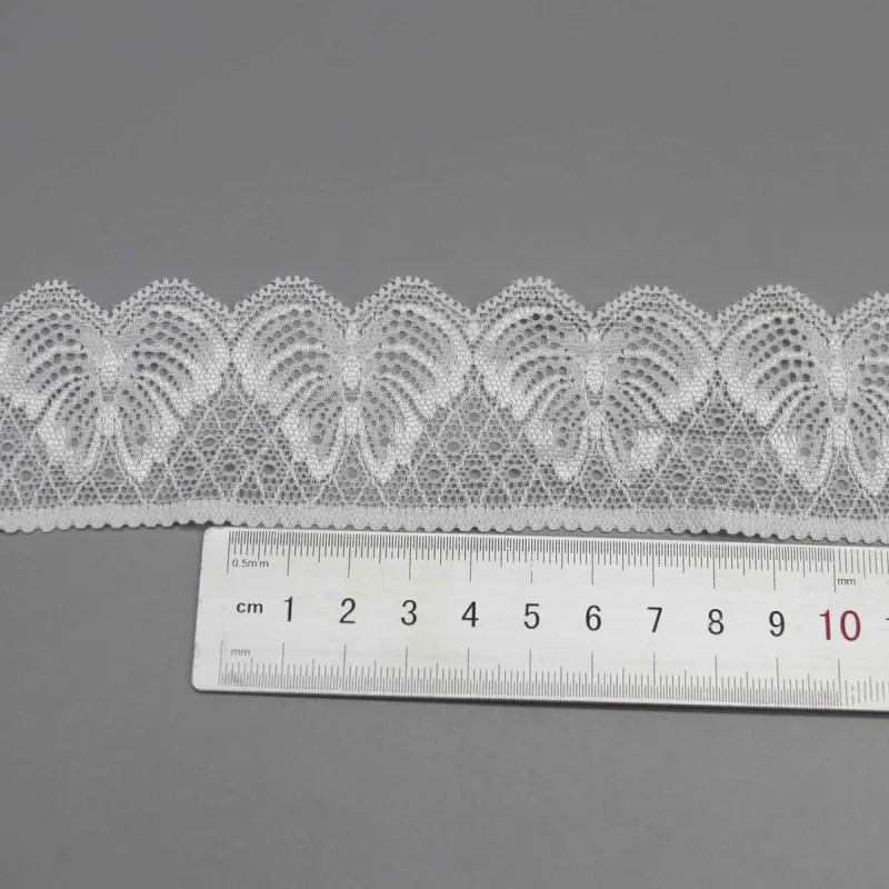 4.6cm Scalloped Stretch Lace Trim for Lingerie and Apparel Edging, product detail view 5