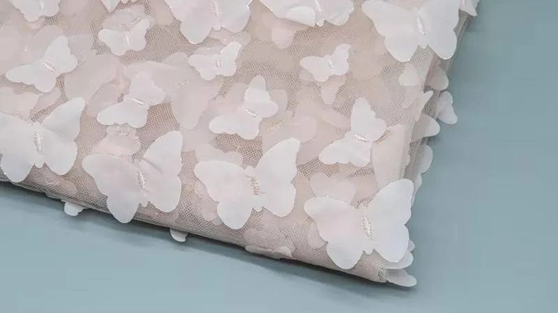 Dimensional Butterfly Tulle Fabric ZD009 — detail 5