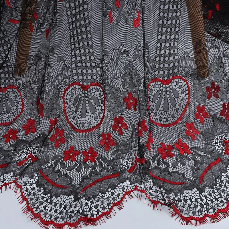 Floral Eyelash Lace Fabric 8067
