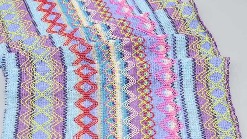 Multicolor Crochet Style Net Fabric CF005 CF006 CF007 CF008 — detail 5