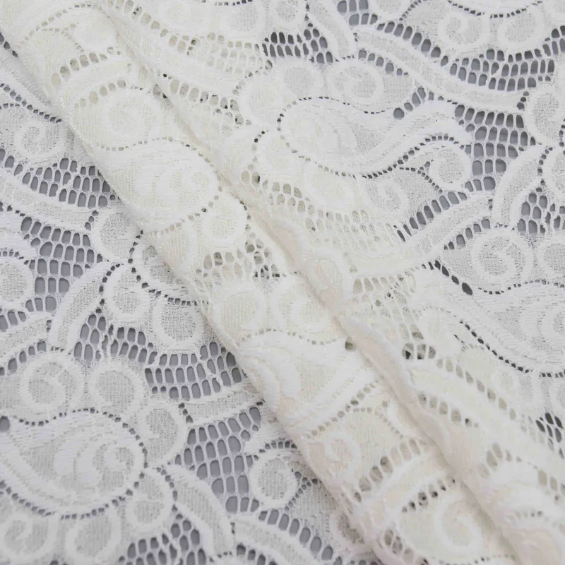 Off White Paisley Floral Lace HY-04495 — detail 6