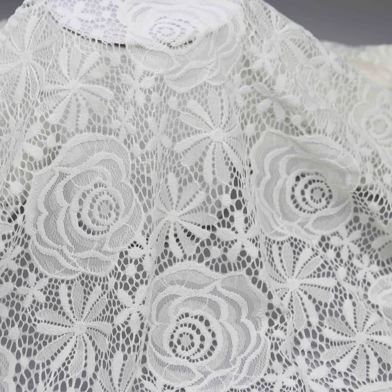 Ivory Rose Lace Fabric HY-01895 — detail 2