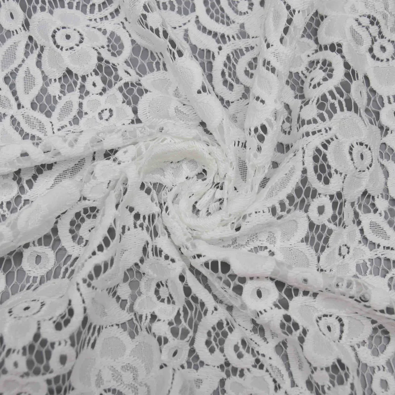 Off White Corded Floral Lace HY-05071-2 — detail 4