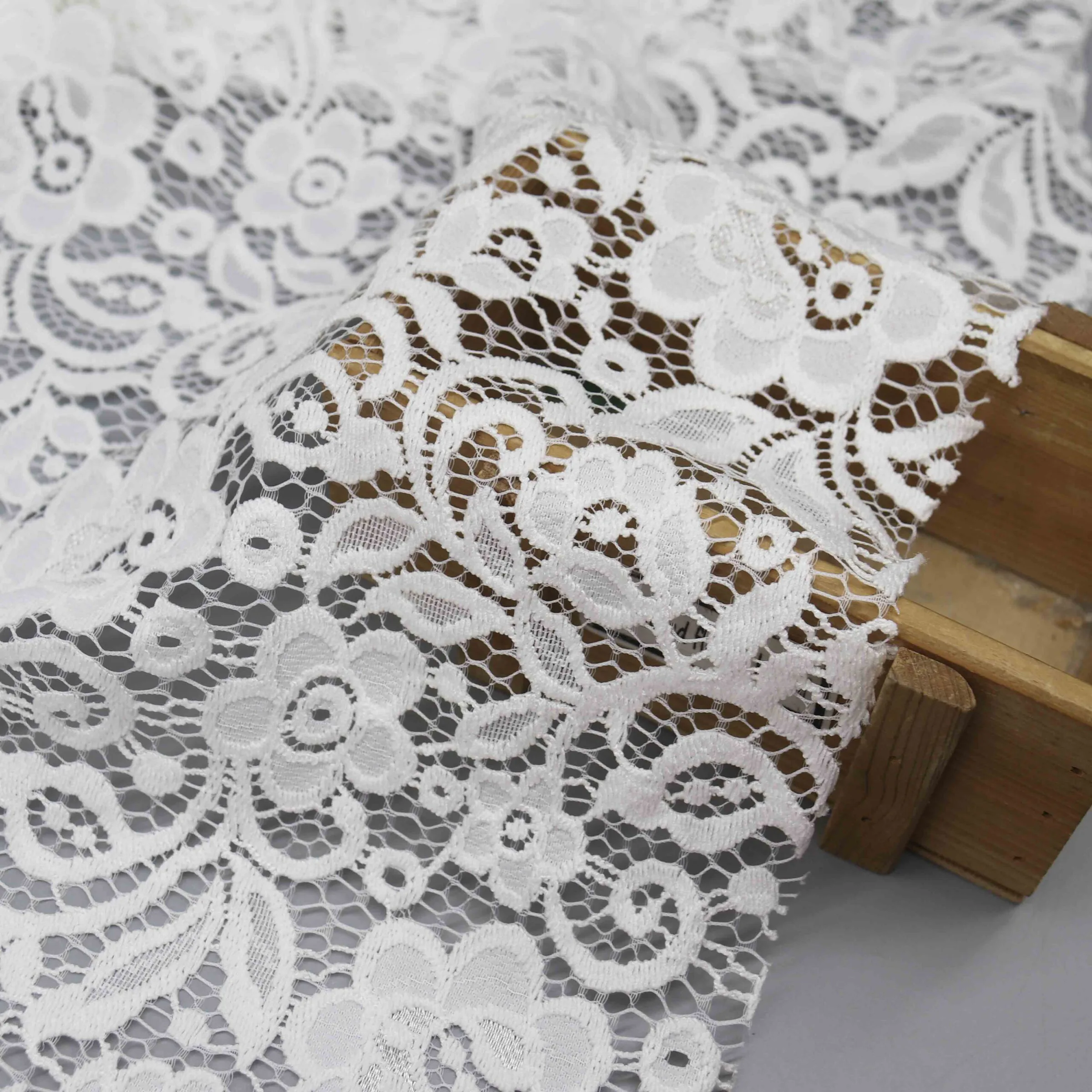 Off White Corded Floral Lace HY-05071-2