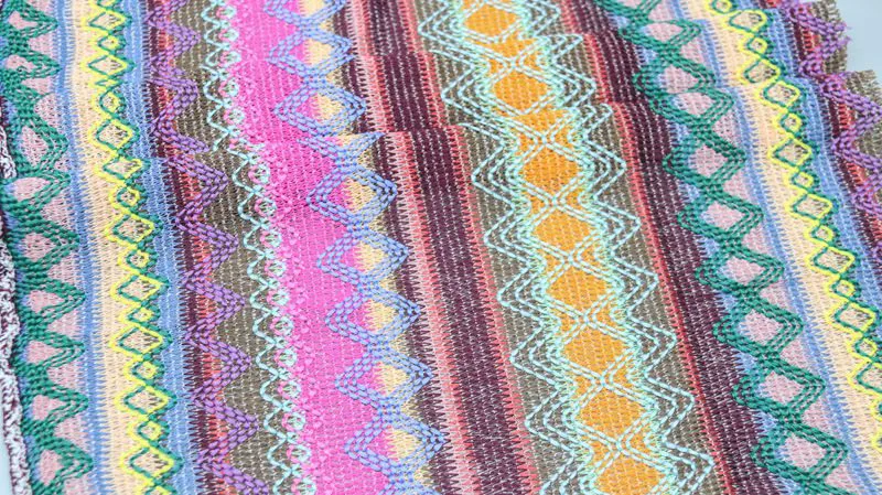 Multicolor Crochet Style Net Fabric CF005 CF006 CF007 CF008 — detail 3