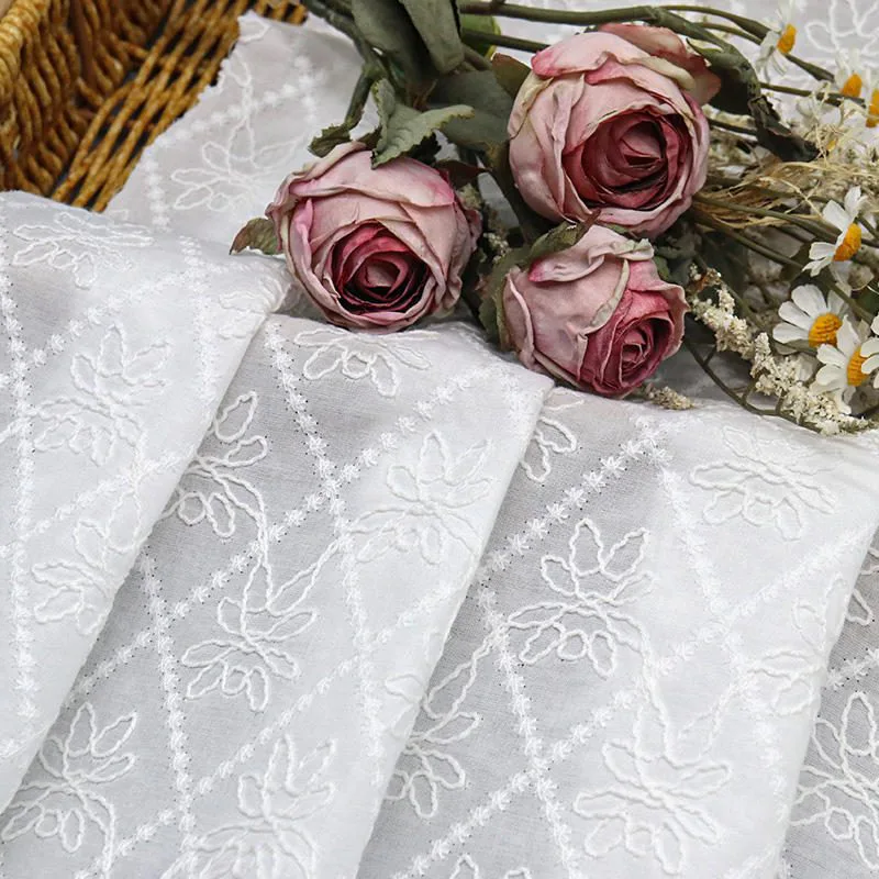 Embroidered Cotton Lace Fabric YT-Q24661 — detail 2