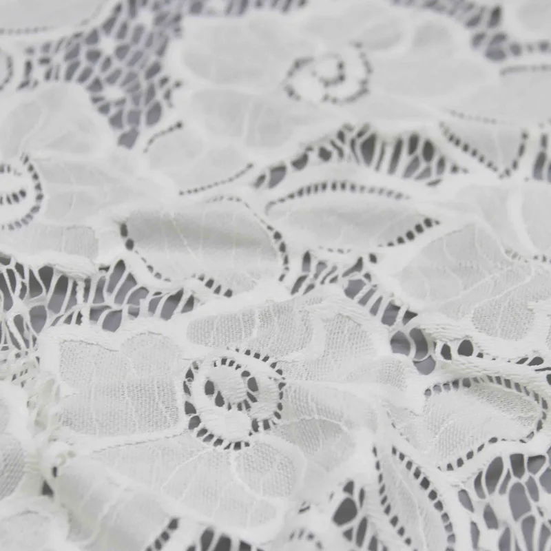 Ivory Botanical Openwork Lace HY-01295 — detail 5