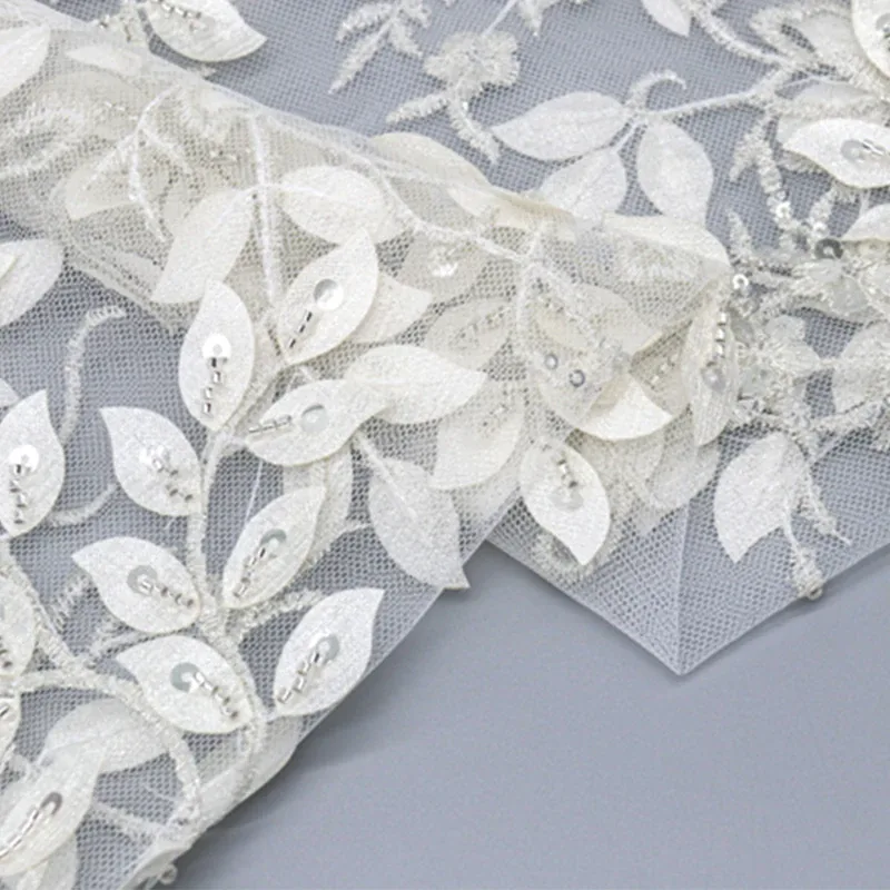 Vine Sequin Tulle Lace Fabric ZD-001 — detail 2