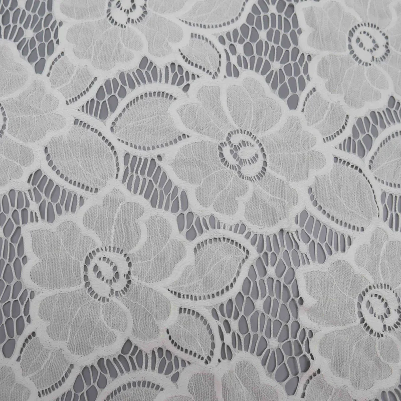 Ivory Botanical Openwork Lace HY-01295 — detail 4