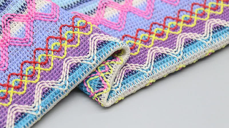 Multicolor Crochet Style Net Fabric CF005 CF006 CF007 CF008 — detail 6