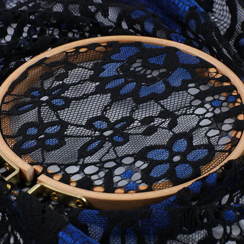 Black Glitter Eyelash Lace Fabric 6066 — detail 3