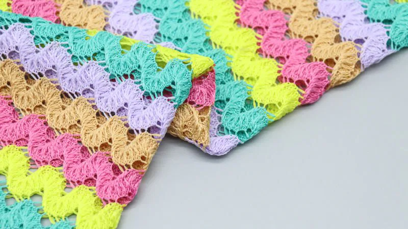 Striped Openwork Fabric Designs CF023 CF024 CF025 — detail 3