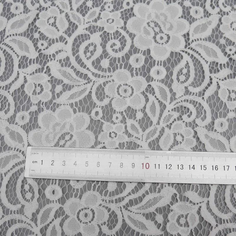 Off White Corded Floral Lace HY-05071-2 — detail 6