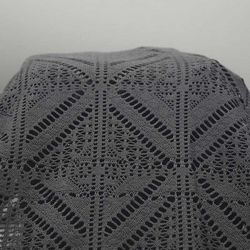 Black Crochet Style Net Lace Fabric F2311 — detail 2